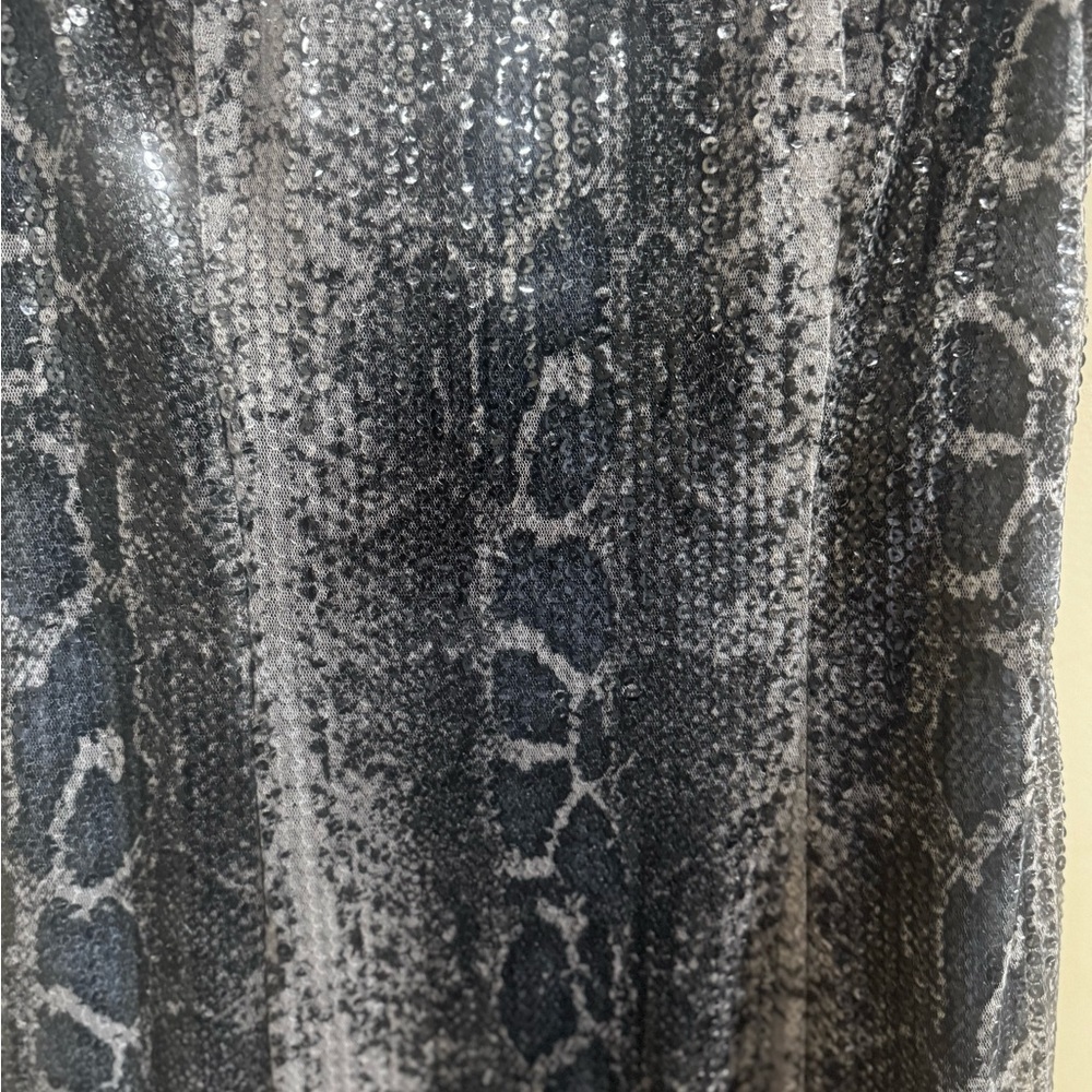 Boston Proper Blue and Gray Sequin Mini Dress - Picture 3 of 6